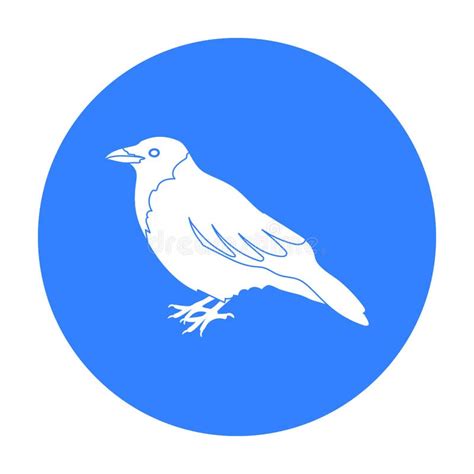 Crow Icon In Black Style Isolated On White Background Bird Symbol