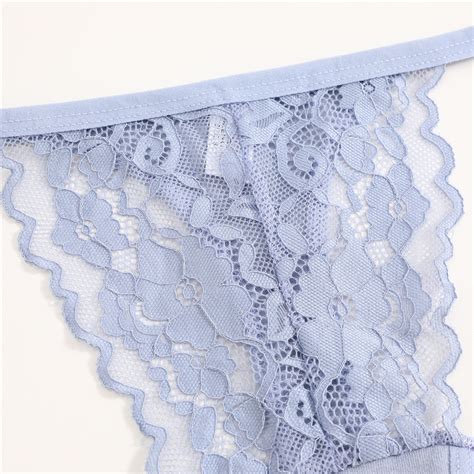 Cutebyte Seamless Panties For Women Sexy Lace Thong Ice Silk Underwear T Back Comfort Lingerie