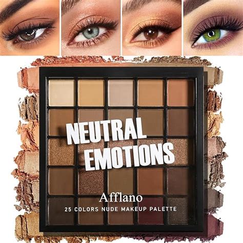 Amazon Nude Neutral Eyeshadow Palette 25 Color Matte Shimmer Brown Gold Eye Shadow