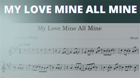 Mitski I Real Violin Plays My Love Mine All Mine Sheet Music Tutorial