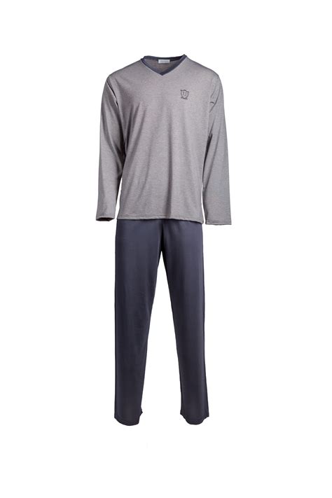 Ανδρική πυτζάμα Pink Label Μπλε με ψιλή ρίγα lingerie shop gr