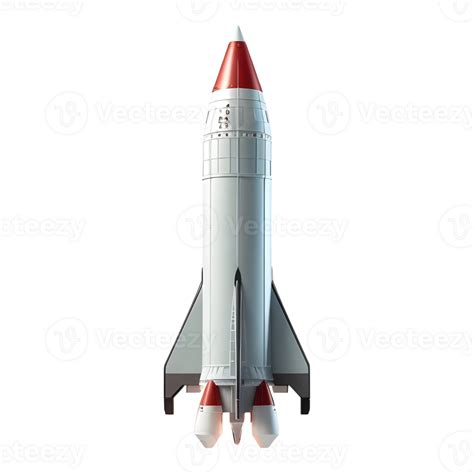 Ai Generated Space Rocket Flying In Air On Transparent Background Ai