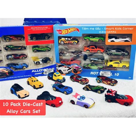MẪU MỚI NHẤT Set 10 Mô Hình Xe Cast HOT WHEELS Alloy Cars Tỉ Lệ 1 42 Chất Liệu Hợp Kim Cực