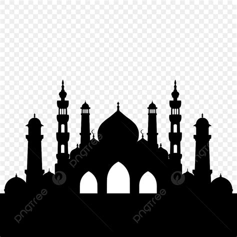 Background Black And White Mosque Vector Infoupdate Org