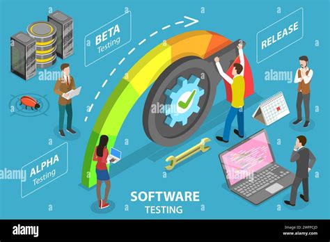 D Isometric Flat Vector Conceptual Illustration Of Software