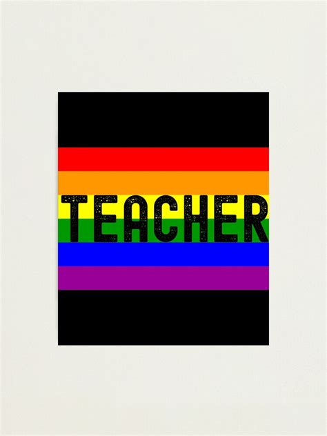 Lámina fotográfica Educador Gay Profesor LGBTQ Profesor del Orgullo Gay Profesor Gay