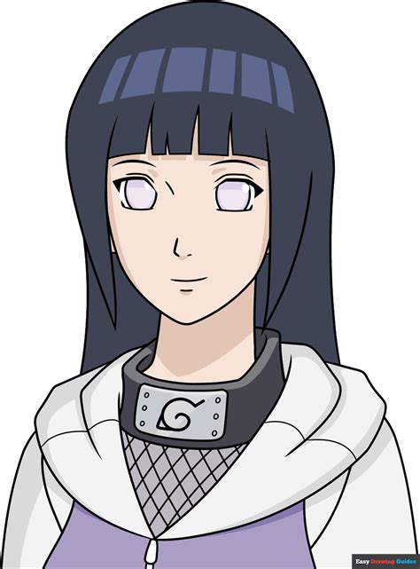 How To Draw Hinata Hyuga From Naruto Drawing Tutorial Easy Hinata