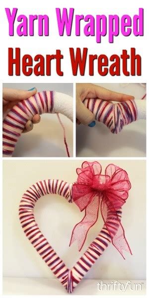 Making a Yarn Wrapped Heart Wreath | ThriftyFun