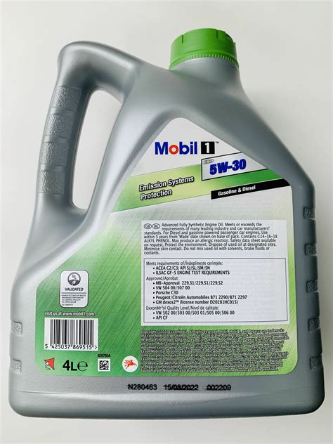 Моторное синтетическое масло MOBIL 1 ESP 5W30 GSP 1L (154279) Наантали ...