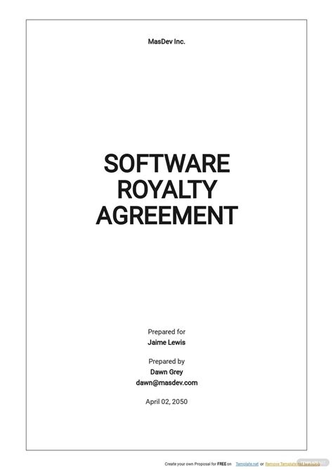 Royalty Agreement Templates 12 Docs Free Downloads