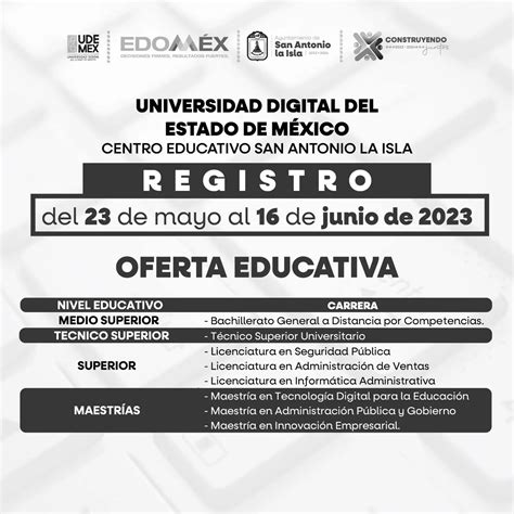 Contin A Tus Estudios En La Universidad Digital Del Estado De M Xico