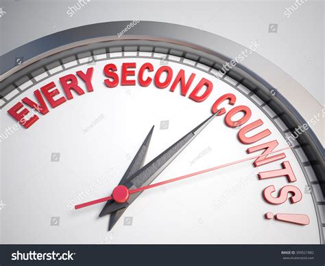 Clock Words Every Second Counts On Stock Illustration 309521882 ...