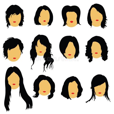 Hairstyles Beauty Color Vector Illustration Stock Vector Illustration