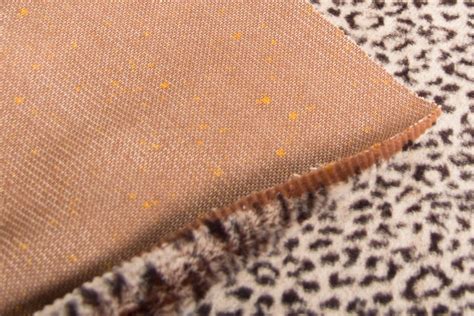 Leopard Faux Fur Fabric By The Metre - 6023 Natural - Fakefurshop.com