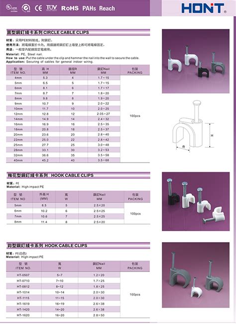 Cable Nail Clips Hont Electrical Co Ltd Ecplaza Net