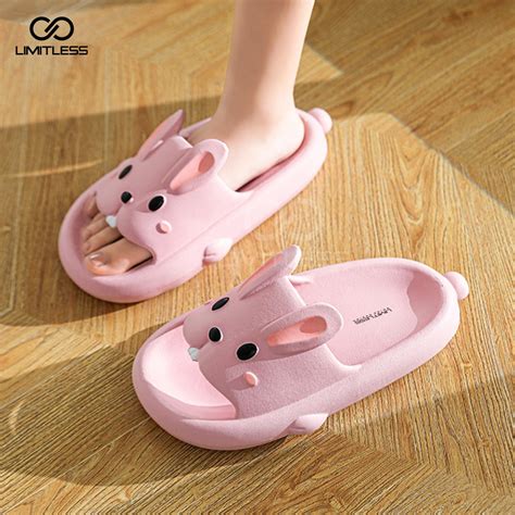 Jual Sendal Bunny Cewek Dewasa Anti Slip Kekinian Nyaman Indoor Outdoor