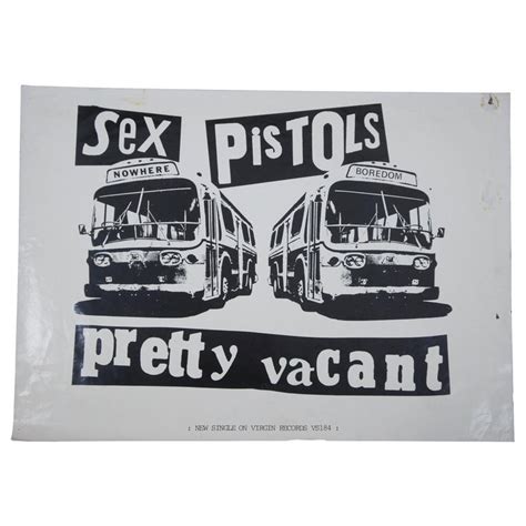 Original 1977 Sex Pistols Nowhere Boredom Pretty Vacant Promo Poster