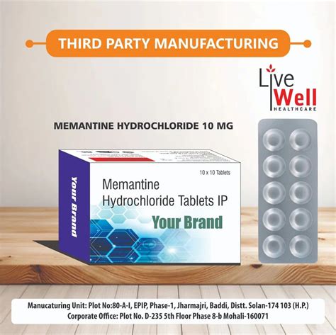 MEMANTINE HYDROCHLORIDE 10 MG IN THIRD PARTY MANUFACTURING Packaging