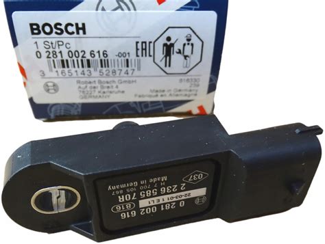 BOSCH 0281002616 CZUJNIK CIŚNIENIA DOŁADOWANIA 0 281 002 616 za 2653 12