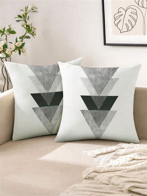 Pieces Black And White Geometric Pattern Pillowcase No Inner