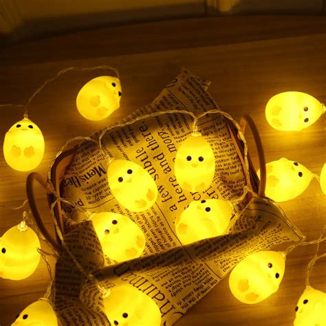 Lsljs Cute Chicken String Lights Easter Decorations 98 Ft Egg Shape