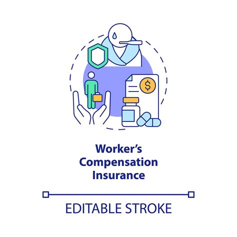 Workers Compensation Insurance Concept Icon Corporate Insurance