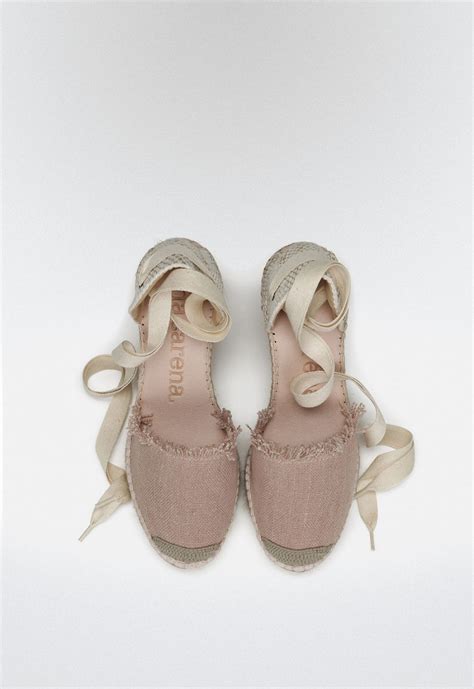 Alpargata Cuña Cecilia Lino Viejo Nude Comprar