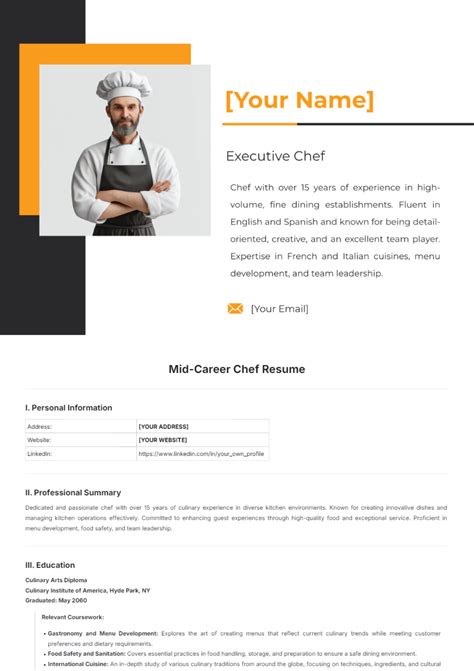 Powerpoint Career Presentation For Chef 4