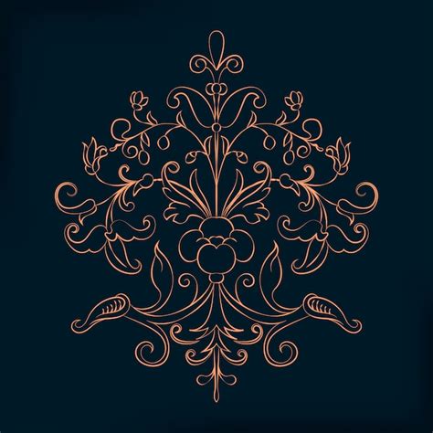 Free Vector Vintage Flourish Ornament Illustration