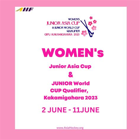 THE WOMEN’S JUNIOR ASIA CUP SCHEDULE AMENDED - Asian Hockey Federation