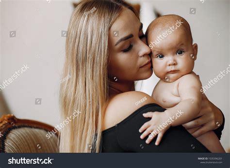 Mother Cute Daughter Blonde Long Hair Stock Photo Edit Now 1535396201