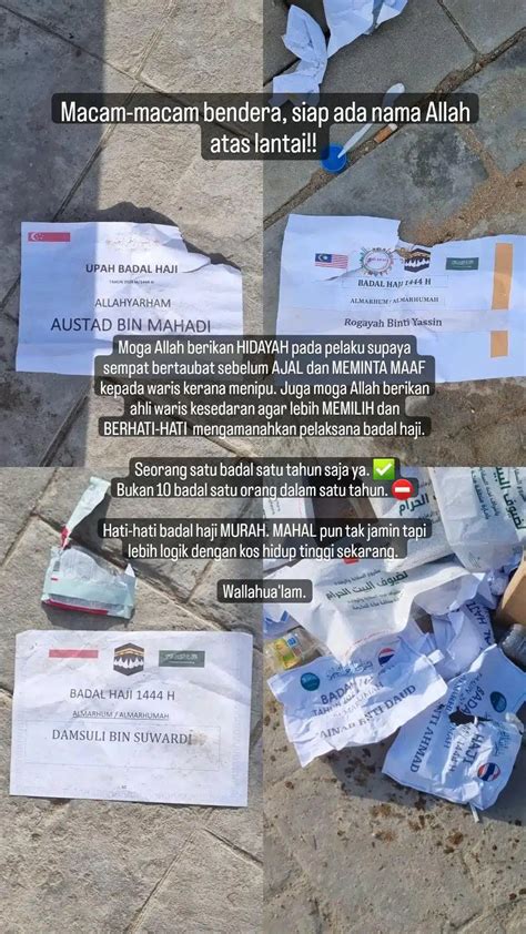 Allahu Di Mekah Pun Berani Tipu Badal Haji Scam Wakilkan Banyak Nama