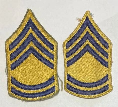 US Army Rank Insignia Combat Unit 1948 Feb 1951 Sergeant 1st Etsy