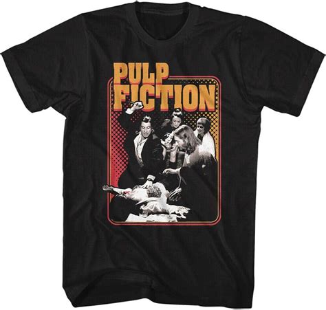 Pulp Fiction T Shirt Graphic Printed Top Tee For Men Black S