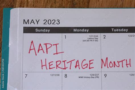 Asian American Pacific Islander Heritage Month written on a calendar in ...