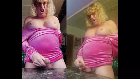 Tslillysophie In Hot Pink Dress Shows Her Big Tits Shemale Amateur Porn By FapHouse XHamster