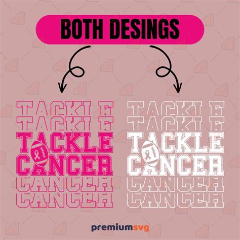 Stacked Tackle Breast Cancer Svg Football Pink Out Svg Premiumsvg