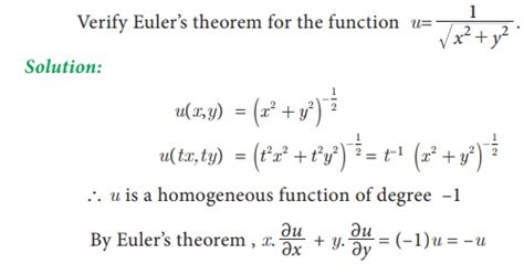 Eulers Theorem And Its Applications Applications Of Differentiation