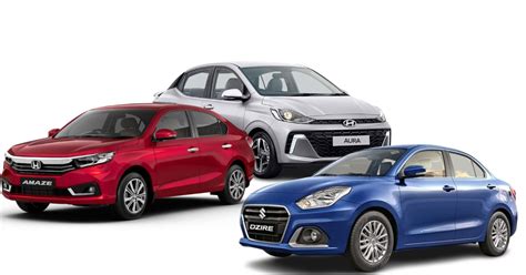 Maruti Suzuki Dzire Vs Hyundai Aura Vs Honda Amaze Comparing Variants