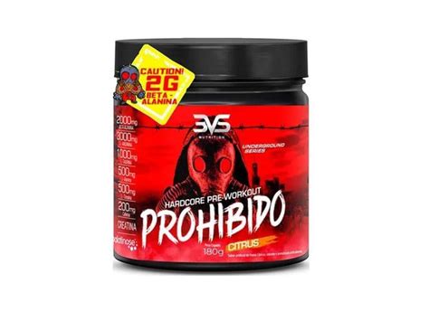 Pré Treino Prohibido Hardcore Fórmula Avançada 180 G 3Vs Nutrit