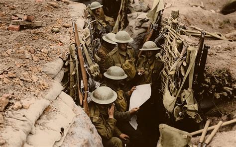 World War Trenches In Color