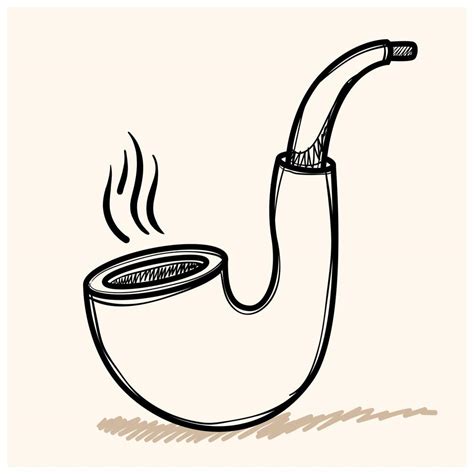 smoking pipe doodle hand drawn doodle sketch style drawing