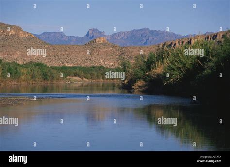 Rio Grande river US Mexican border in Big Bend National Park, Texas ...