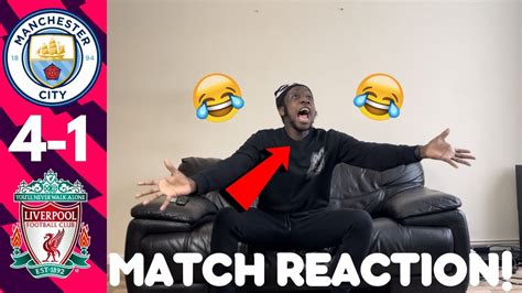 Man Utd Fan Goes Crazy 🤣 Reacting To Manchester City 4 1 Liverpool Match Reaction Youtube