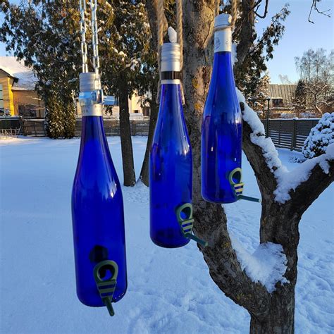 Birdfeeder Bird Feeder Garden Ts Bird Ts Glass Wine Bottle Bird Feeder Handmade Wine