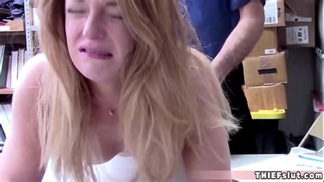 Gorgeous Blonde Thief With A Hot Face Trades Her Pussy For Freedom Letmejerk