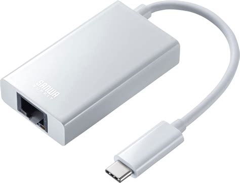 Amazon サンワサプライ Usb32 Typec Lan変換アダプタusbハブポート付・ホワイト Usb Cvlan4wn サンワサプライsanwa Supply