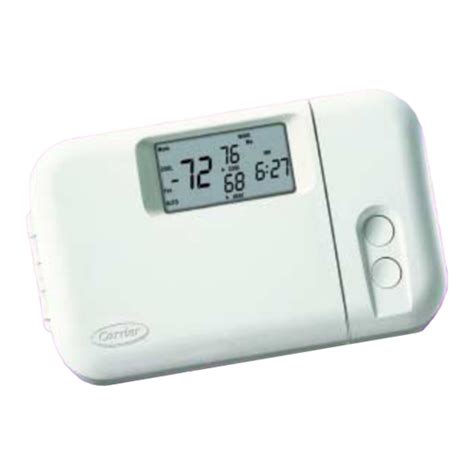 Carrier Programmable Thermostat Homeowners Manual Pdf Download Manualslib