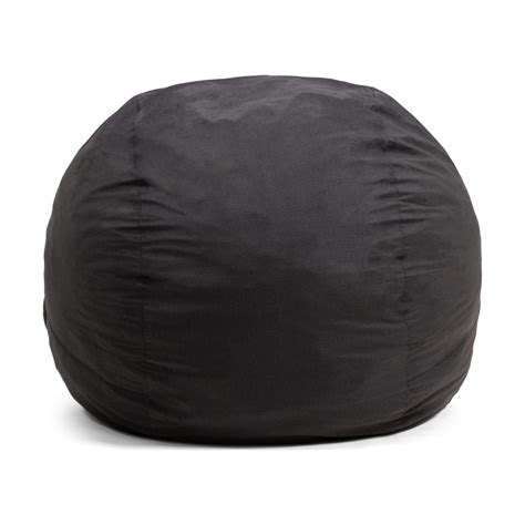 Big Joe Fuf Giant Foam Filled Bean Bag Chair For Adults With Removable Durable Black Lenox