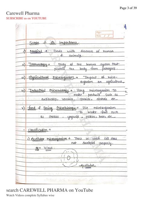 SOLUTION Unit 1 Microbiology Carewell Pharma Handwritten Note Studypool